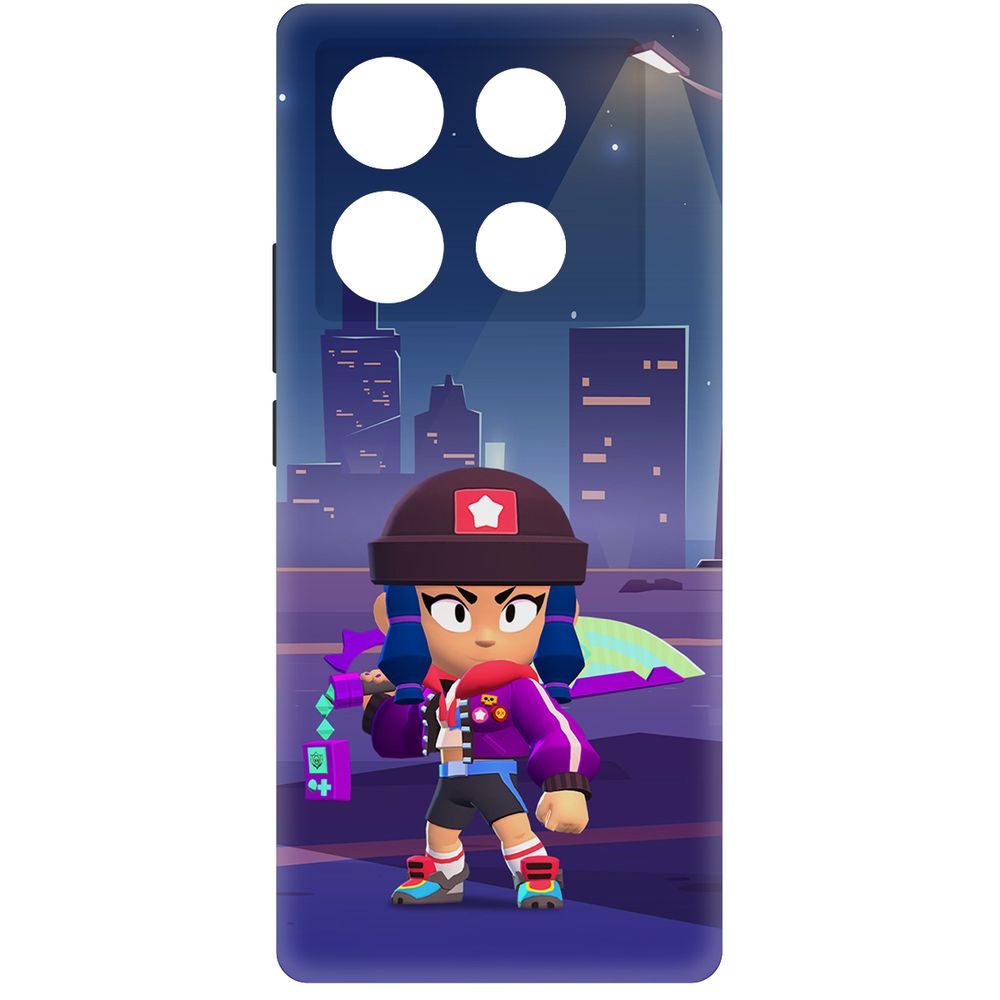 

Чехол-накладка Krutoff Soft Case Brawl Stars - Героиня Биби для INFINIX Note 40 Pro черный