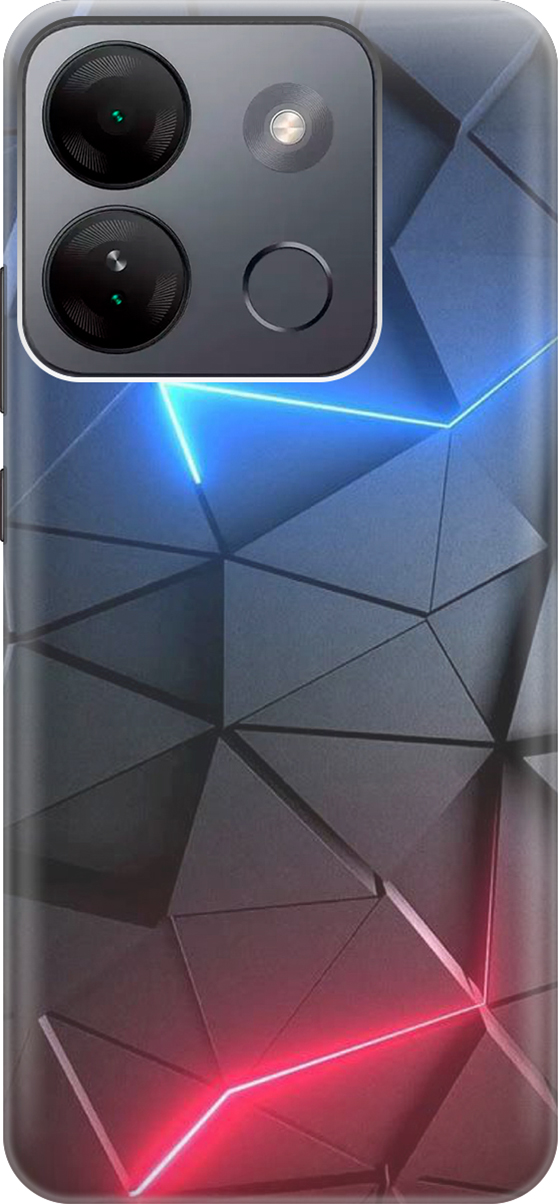 

Силиконовый чехол на Infinix Smart 7 HD, Серый;синий, 159424
