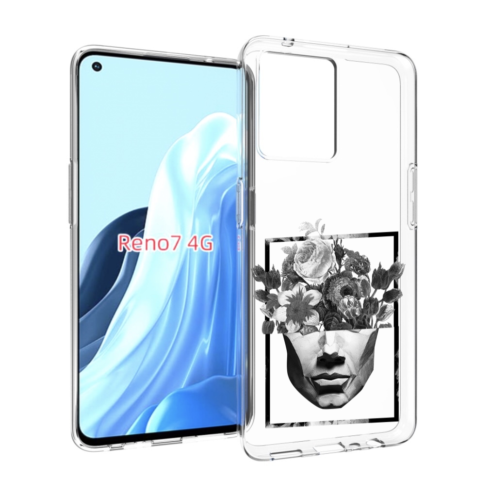 

Чехол MyPads черно белая ваза в абстракции для OPPO RENO 7 4G, Прозрачный, Tocco