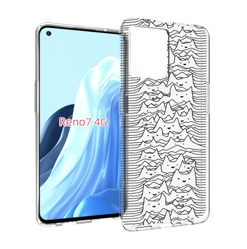 

Чехол MyPads черно белые коты 3D для OPPO RENO 7 4G, Прозрачный, Tocco
