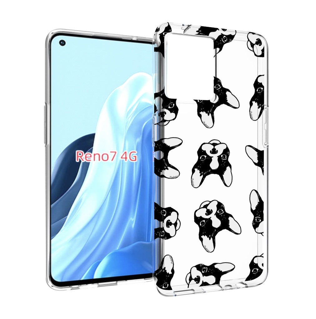 

Чехол MyPads черно белые собачки для OPPO RENO 7 4G, Прозрачный, Tocco