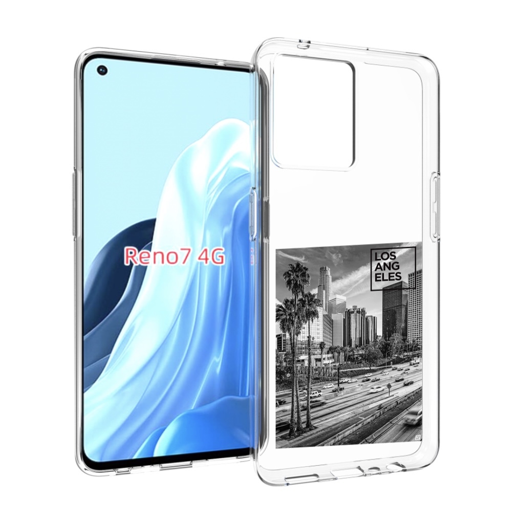 

Чехол MyPads черно белый лос анджелес для OPPO RENO 7 4G, Прозрачный, Tocco
