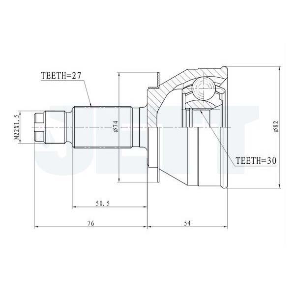 ШРУС внешний JETT V41-6044 V416044