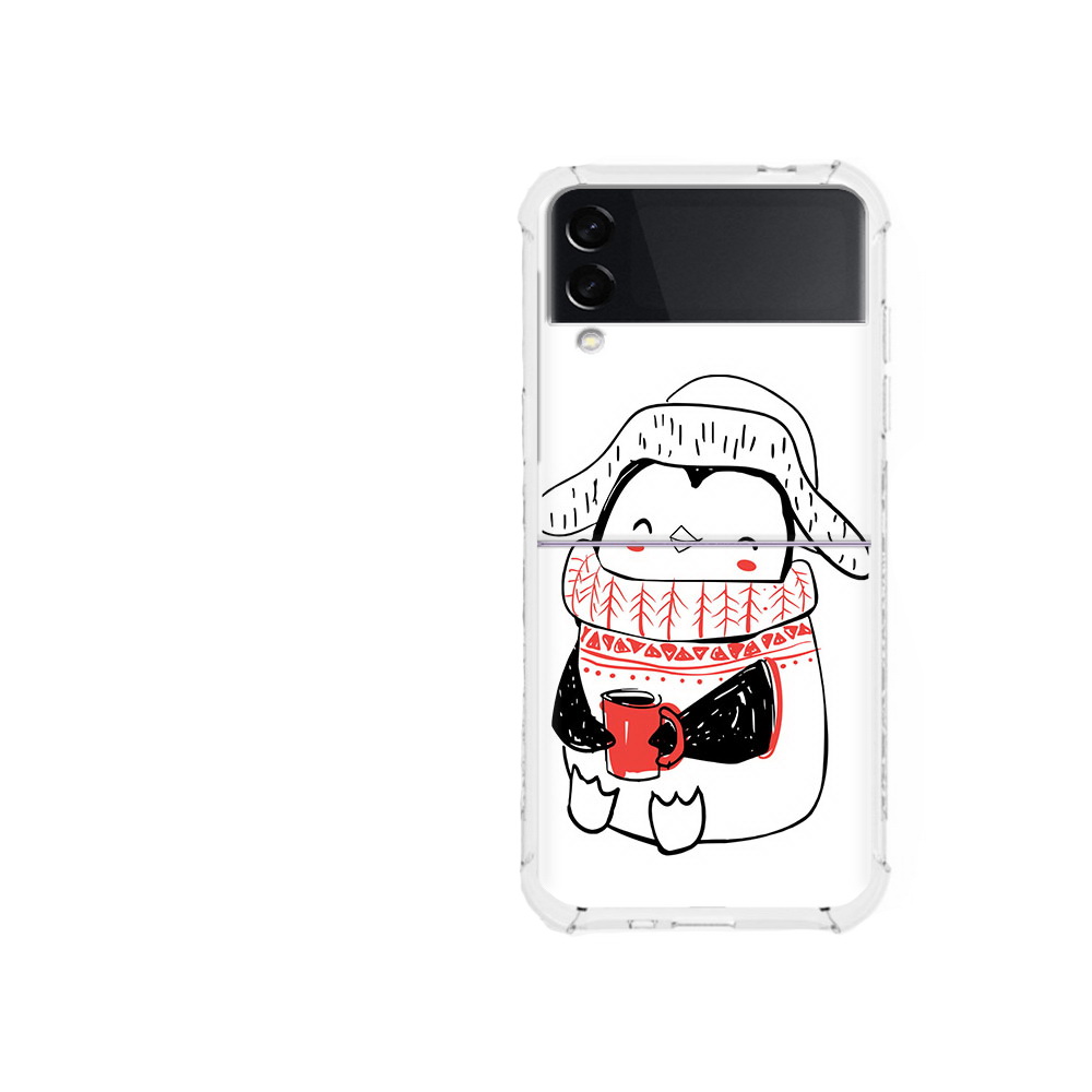 Чехол MyPads Tocco для Samsung Galaxy Z Flip 3 Милый пингвин (PT226934.584.115)
