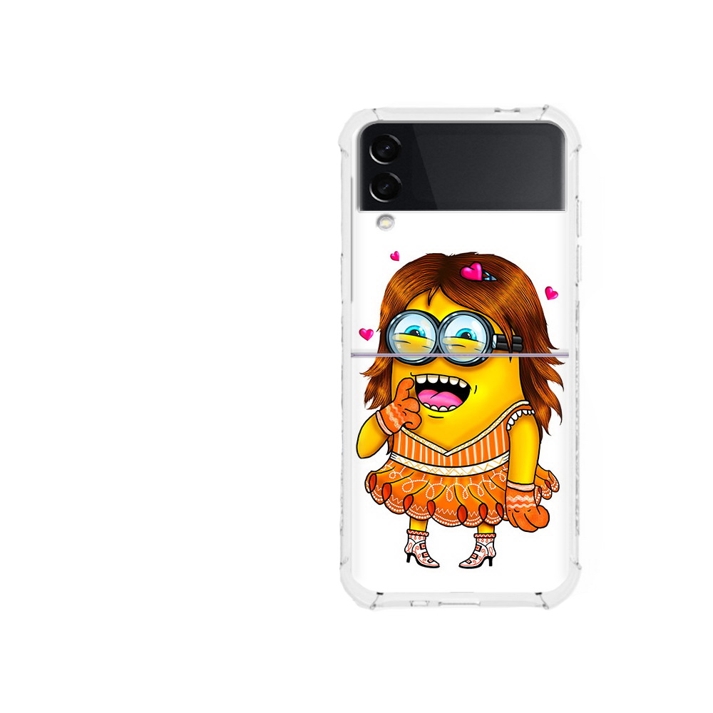 

Чехол MyPads Tocco для Samsung Galaxy Z Flip 3 Миньон девочка (PT226934.584.116), Прозрачный, Tocco