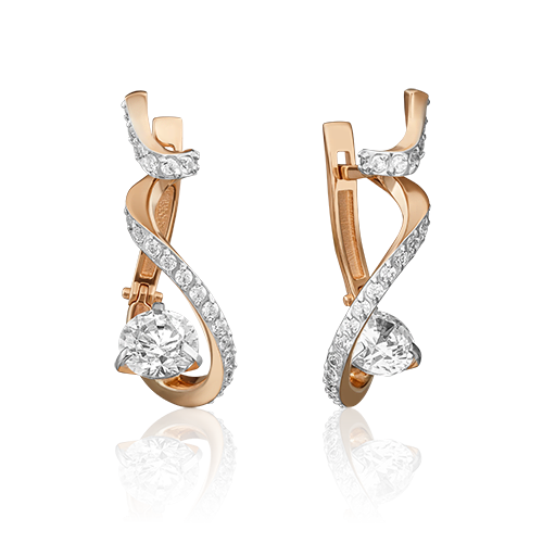 

Серьги из красного золота с фианитом PLATINA jewelry 02-4582-00-501-1110-38_0, 02-4582-00-501-1110-38_0