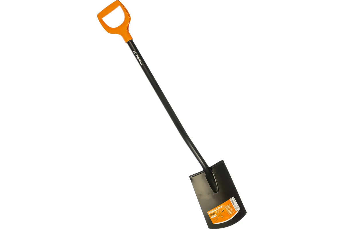 Лопата штыковая Fiskars 1026683 Solid цельнометаллическая с закругленным лезвием 1160х195м 5859₽