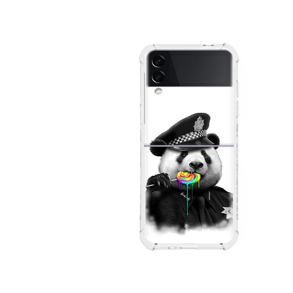 

Чехол MyPads Tocco для Samsung Galaxy Z Flip 3 Панда полиция (PT226934.584.130), Прозрачный, Tocco