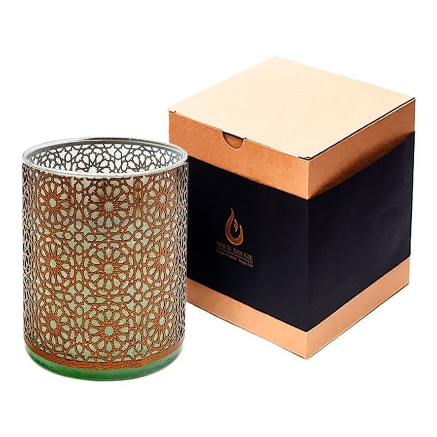 

Свеча ароматическая в стакане Nour Bougie Arabesque Oud 1,3 кг бронза