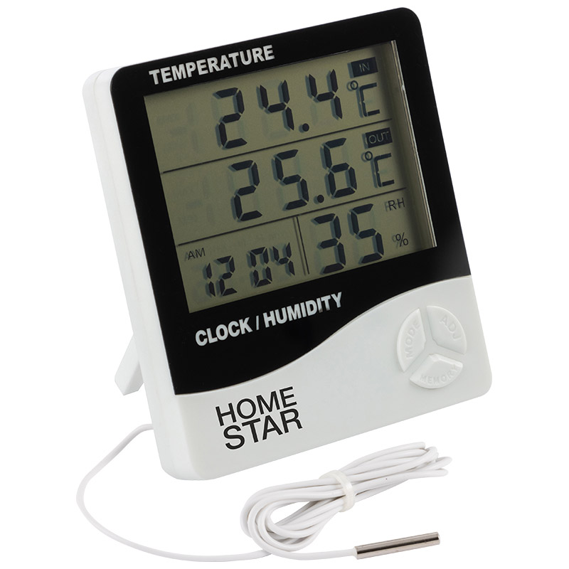 Термометр-гигрометр цифровой HOMESTAR HS-0109 с выносным датчиком (104304)