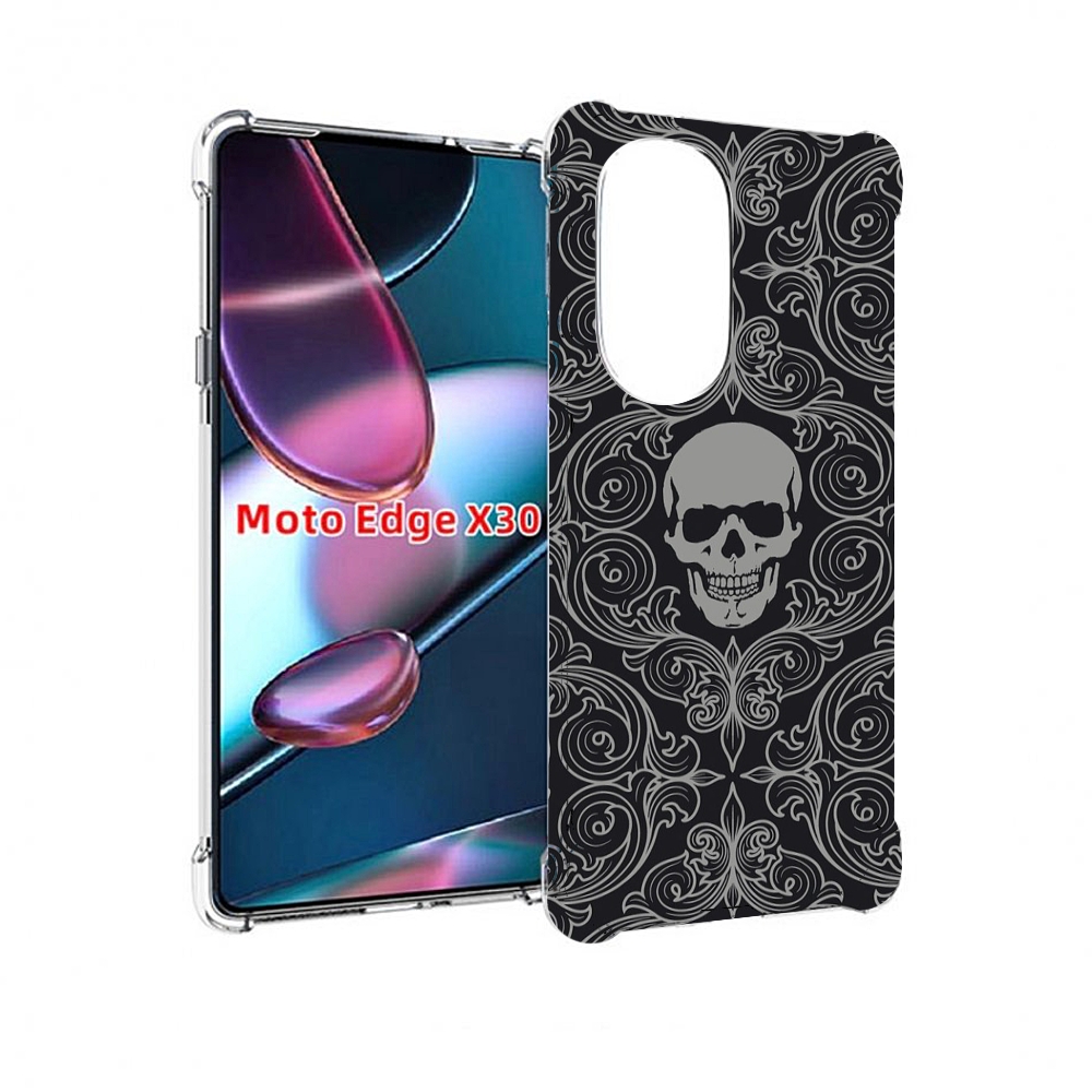 

Чехол MyPads орнамент-черепов для Motorola Moto Edge X30, Прозрачный, Tocco