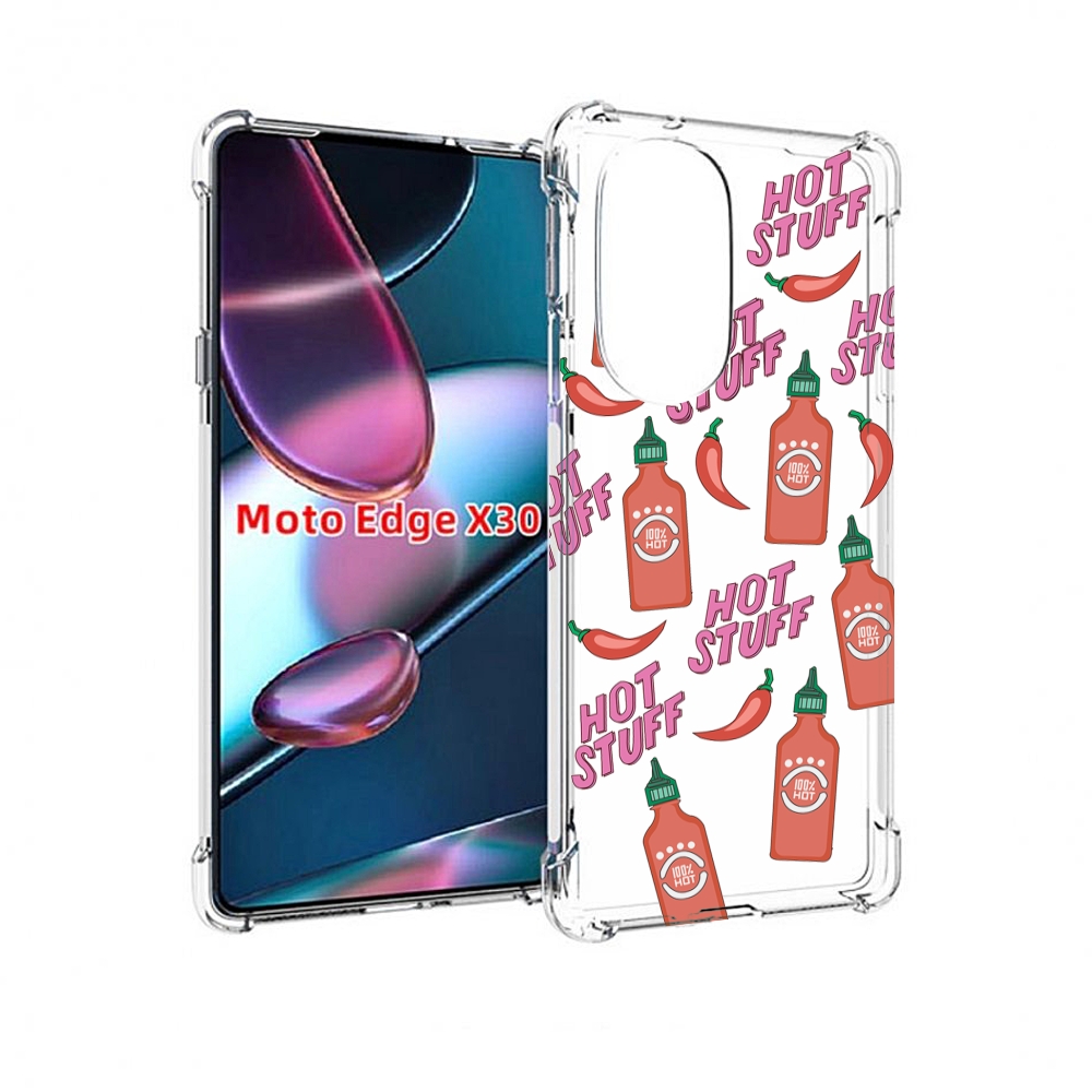 

Чехол MyPads острые-перчики для Motorola Moto Edge X30, Прозрачный, Tocco