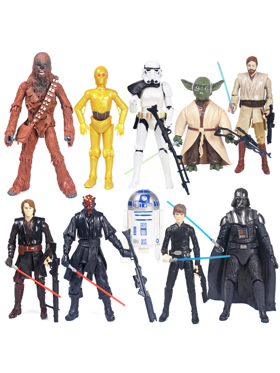 Фигурки StarFriend Звездные войны Star Wars 10 в 1 подвижные с оружием 8-18 см фигурки star wars stretch armstrong дарт вейдер звёздные войны