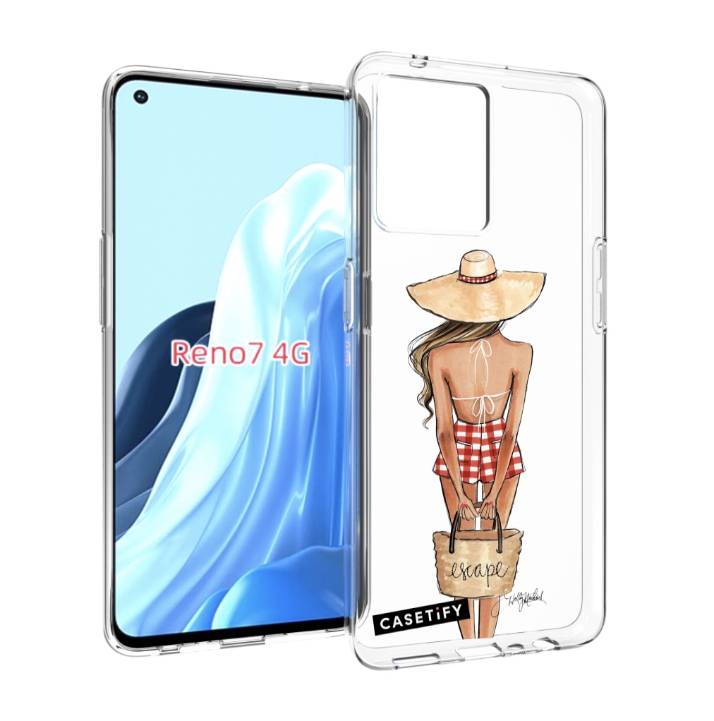 

Чехол MyPads CASETiFY женский для OPPO RENO 7 4G, Прозрачный, Tocco