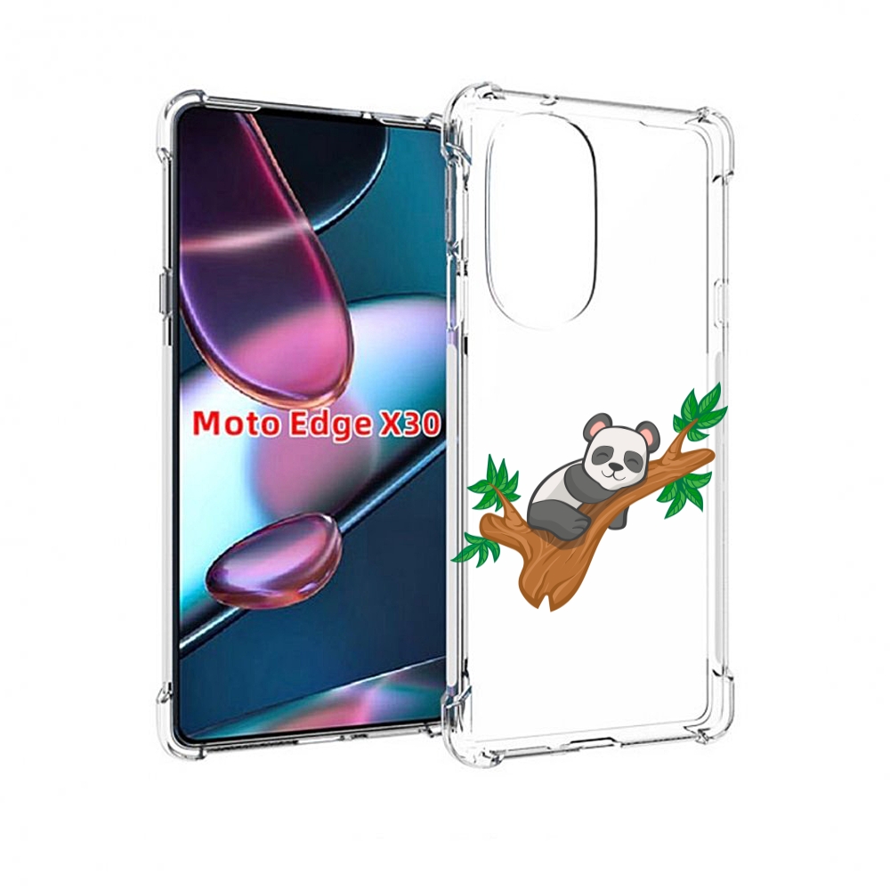 

Чехол MyPads панда-на-деревце для Motorola Moto Edge X30, Прозрачный, Tocco