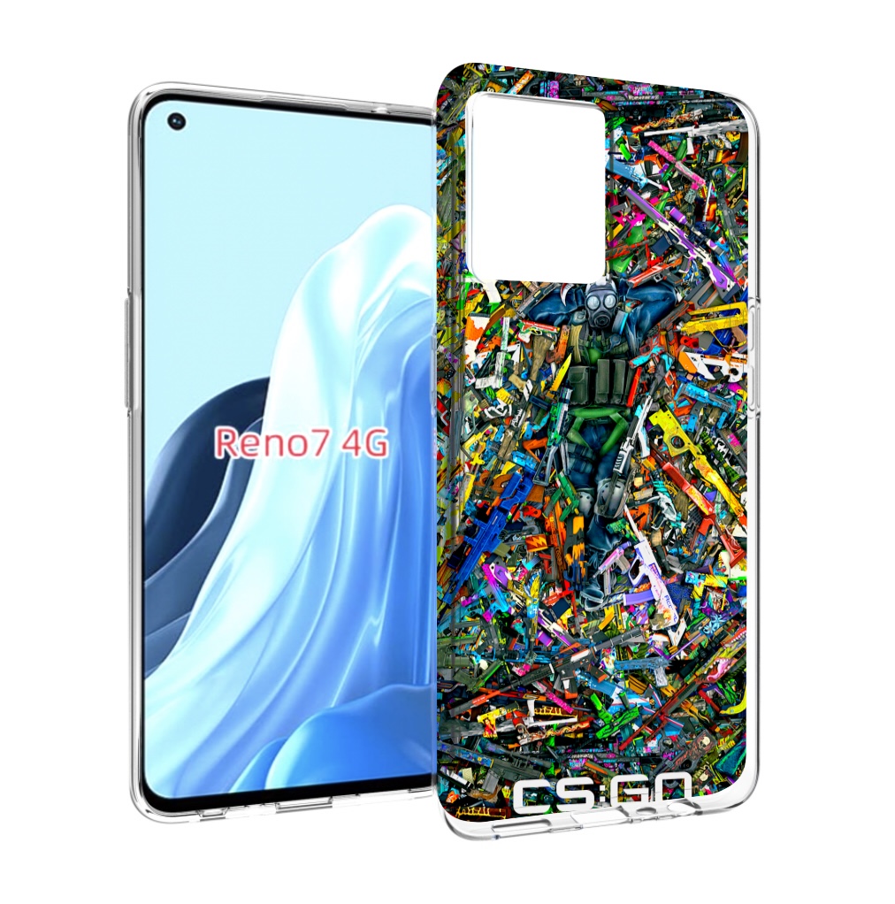 

Чехол MyPads CS GO guns skins мужской для OPPO RENO 7 4G, Прозрачный, Tocco