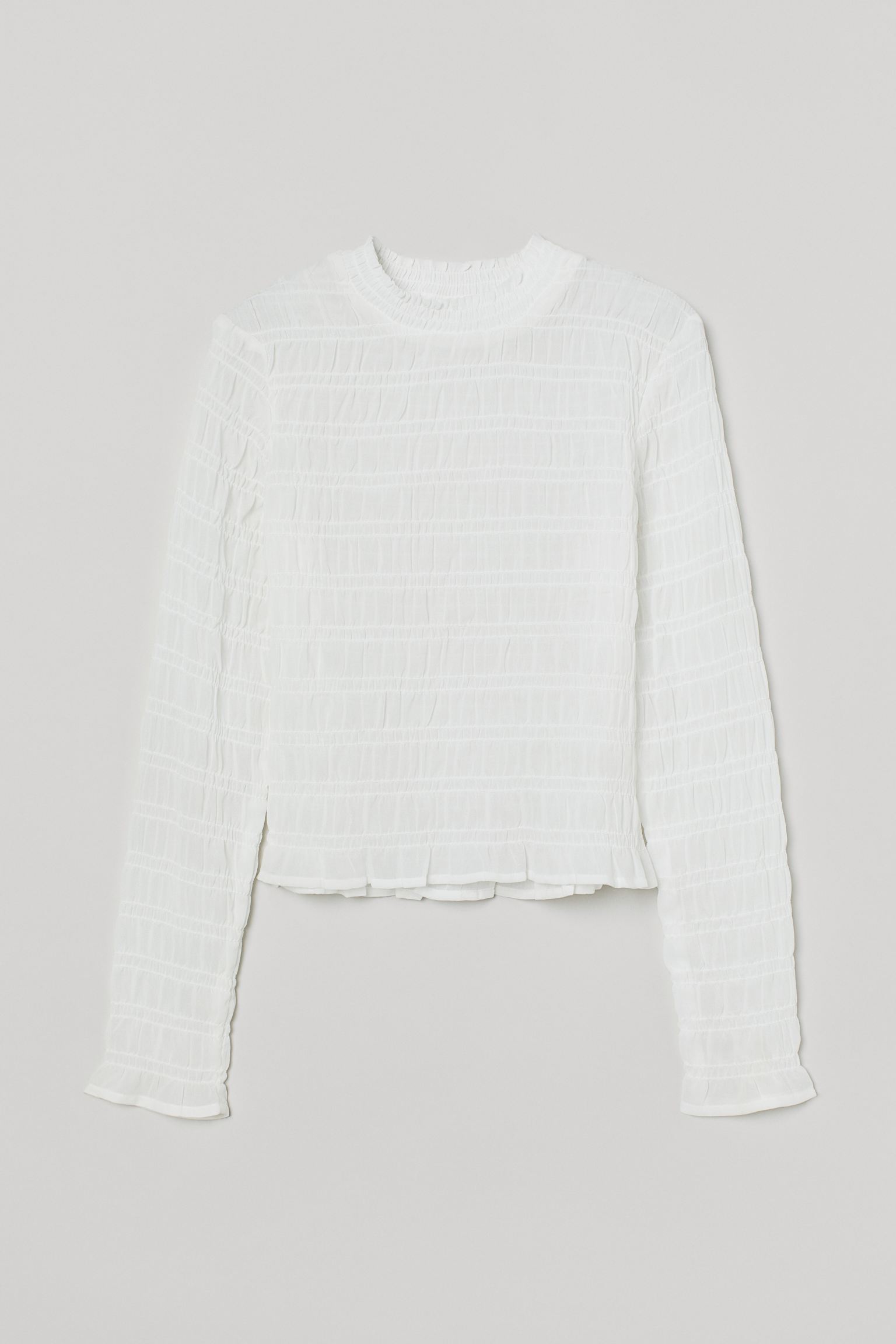 

Блуза женская H&M 963457002 белая L, Белый, 9634570