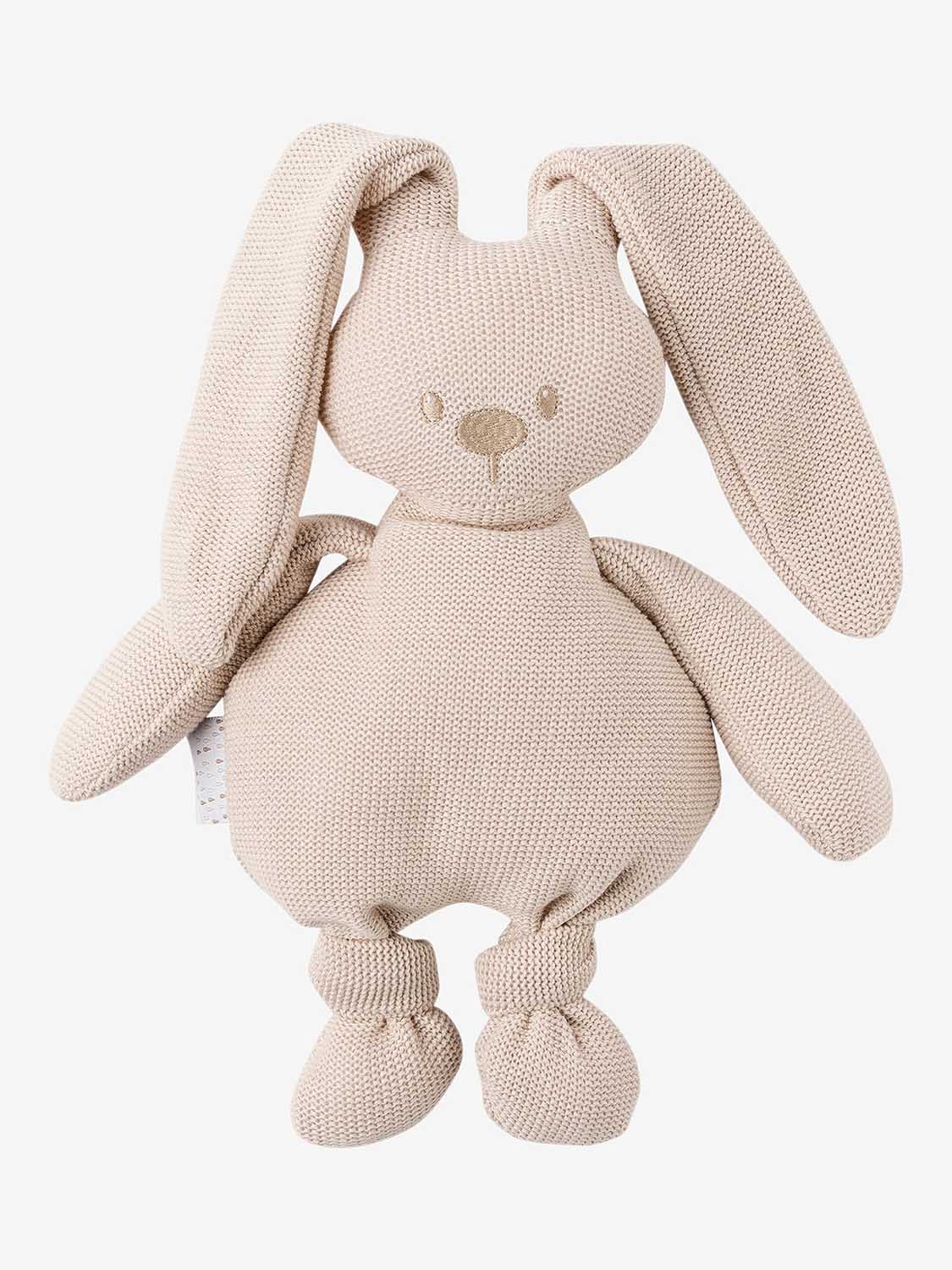 фото Игрушка мягкая nattou soft toy lapidou tricot кролик beige