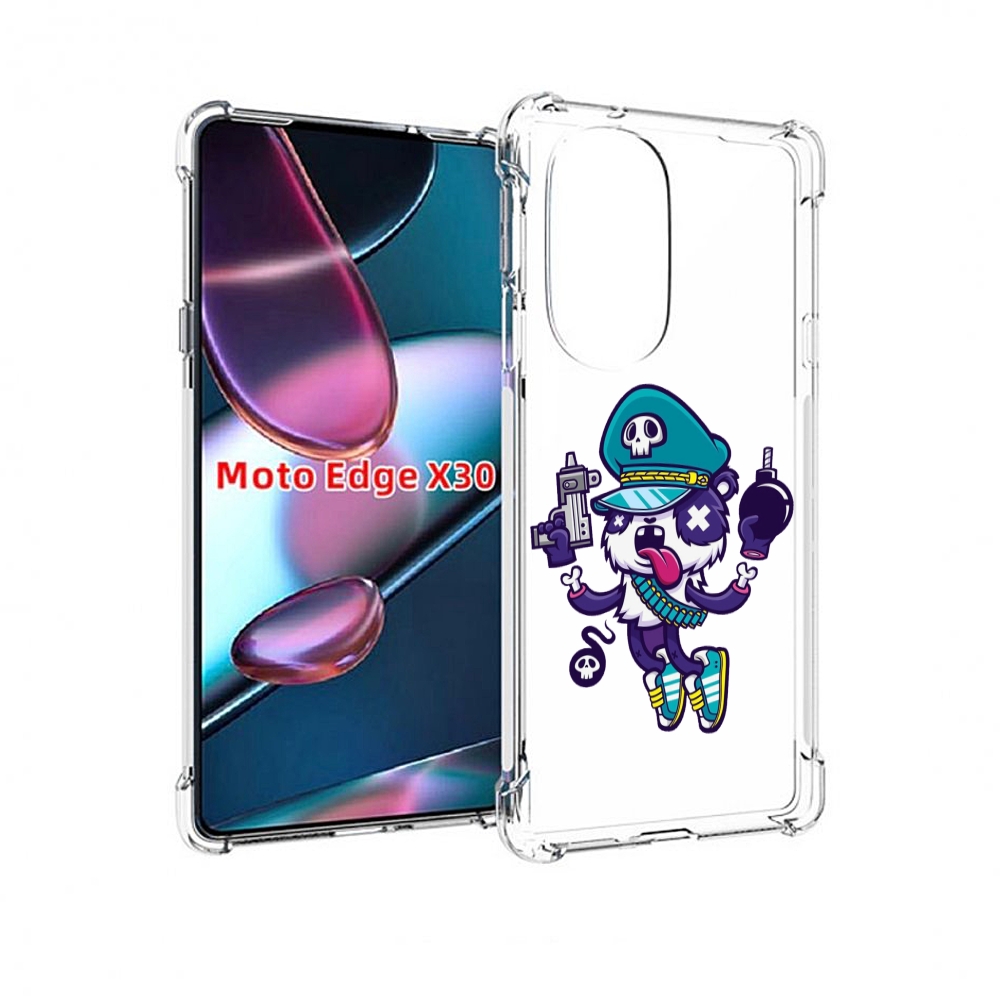 

Чехол MyPads персонаж с пистолетом и бомбочкой для Motorola Moto Edge X30, Прозрачный, Tocco