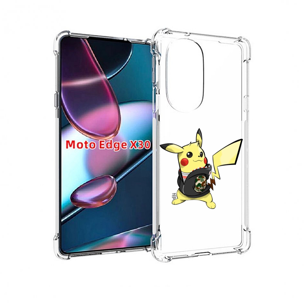 

Чехол MyPads пикачу для Motorola Moto Edge X30, Прозрачный, Tocco