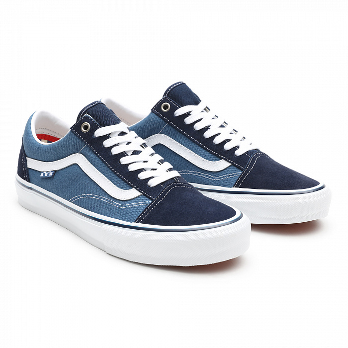 фото Кеды мужские vans mn skate old skool navy/white синие 41.5 eu