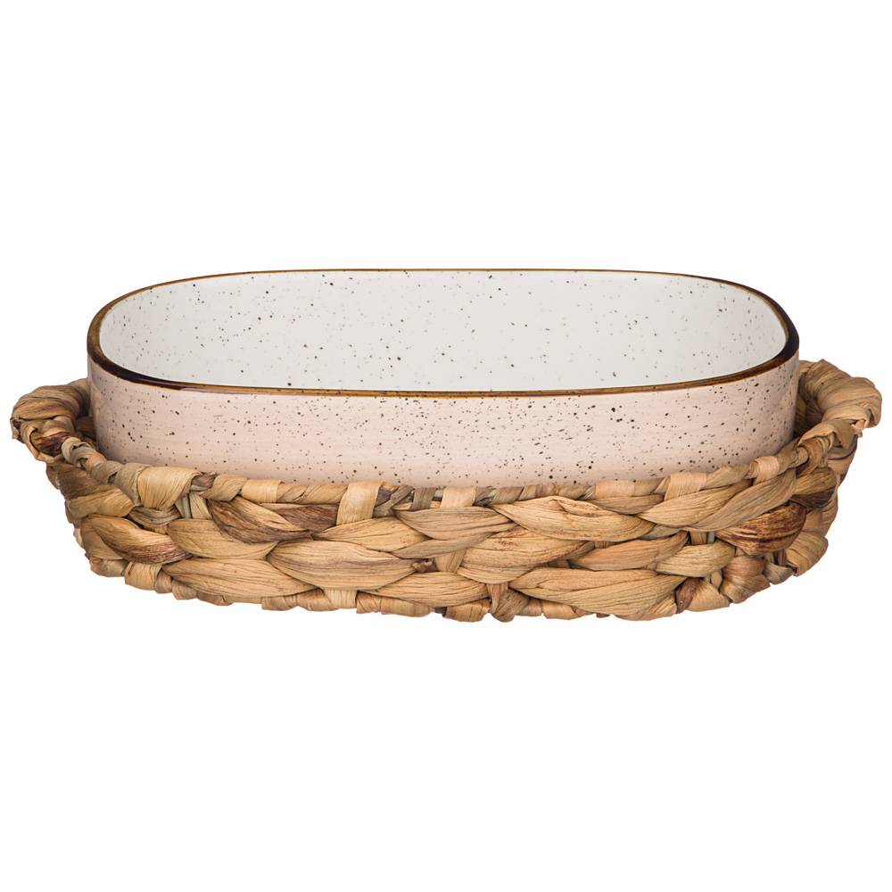 

Набор из 4 штук Блюдо для запекания в корзине Bronco Nature 29.5х20см, 1200мл (263-1090_4), Бежевый