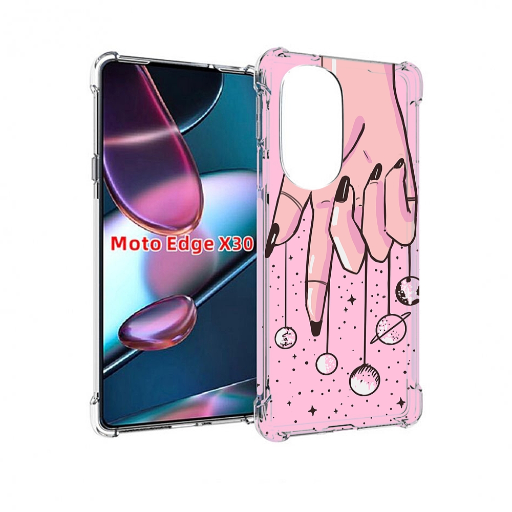 

Чехол MyPads планеты-на-пальцах для Motorola Moto Edge X30, Прозрачный, Tocco
