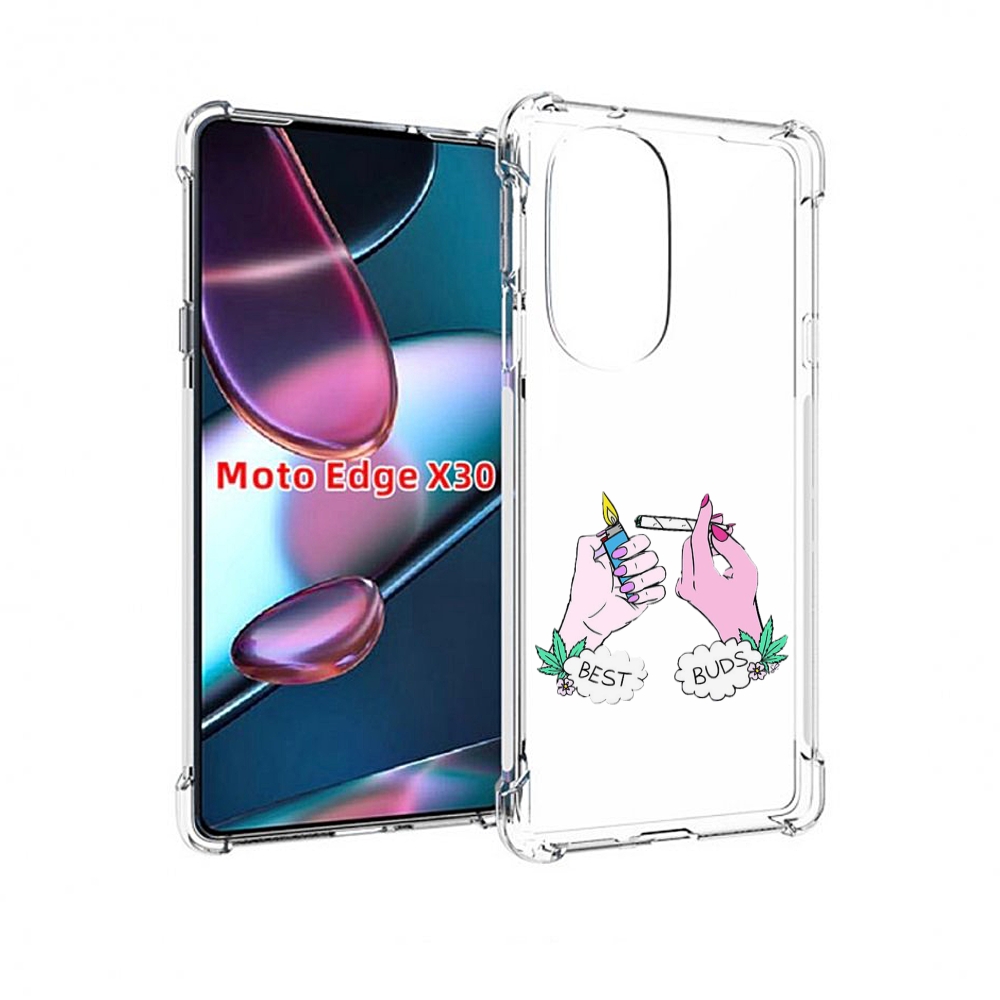 

Чехол MyPads плохие руки женский для Motorola Moto Edge X30, Прозрачный, Tocco