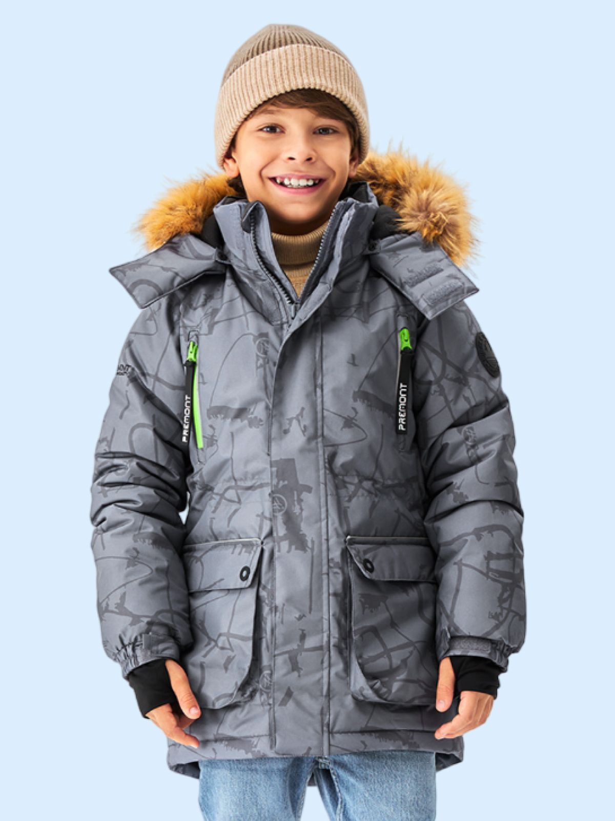 Куртка детская Premont WP324916 8 серый 158 11589₽