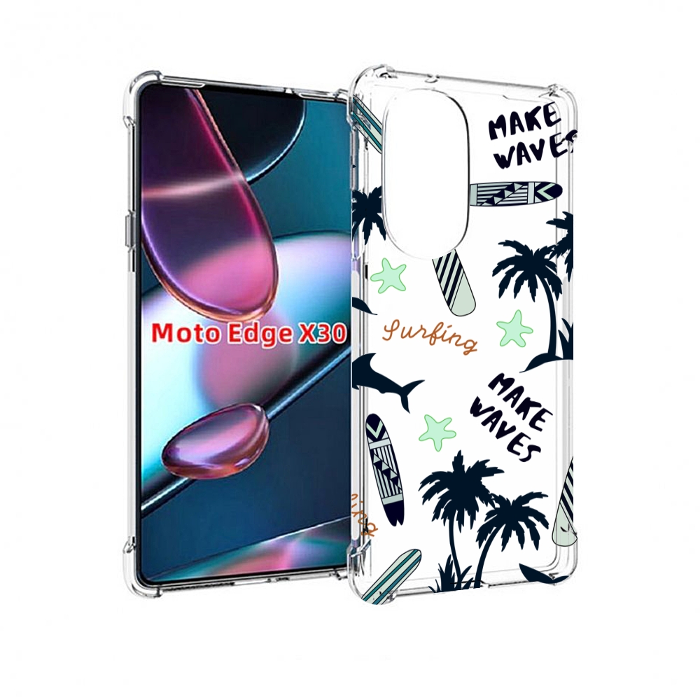 

Чехол MyPads пляжная-тематика для Motorola Moto Edge X30, Прозрачный, Tocco