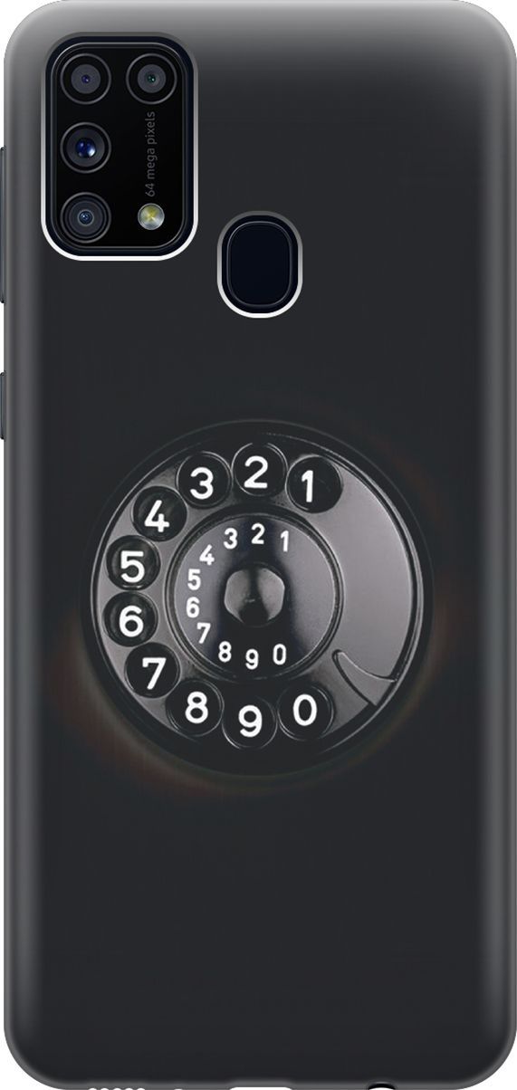 

Силиконовый чехол на Samsung Galaxy M31 с принтом "Диск телефона", Серый;черный, 4666