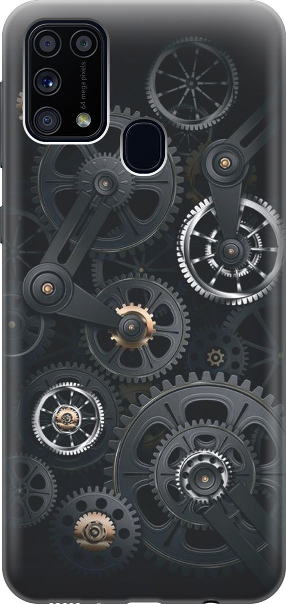 

Силиконовый чехол на Samsung Galaxy M31 с принтом "Механизм", Белый;серый, 4666