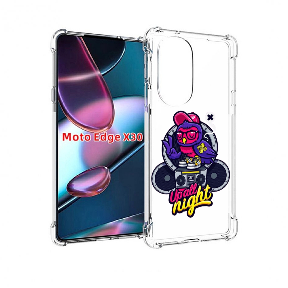 

Чехол MyPads попугай любит музыку для Motorola Moto Edge X30, Прозрачный, Tocco