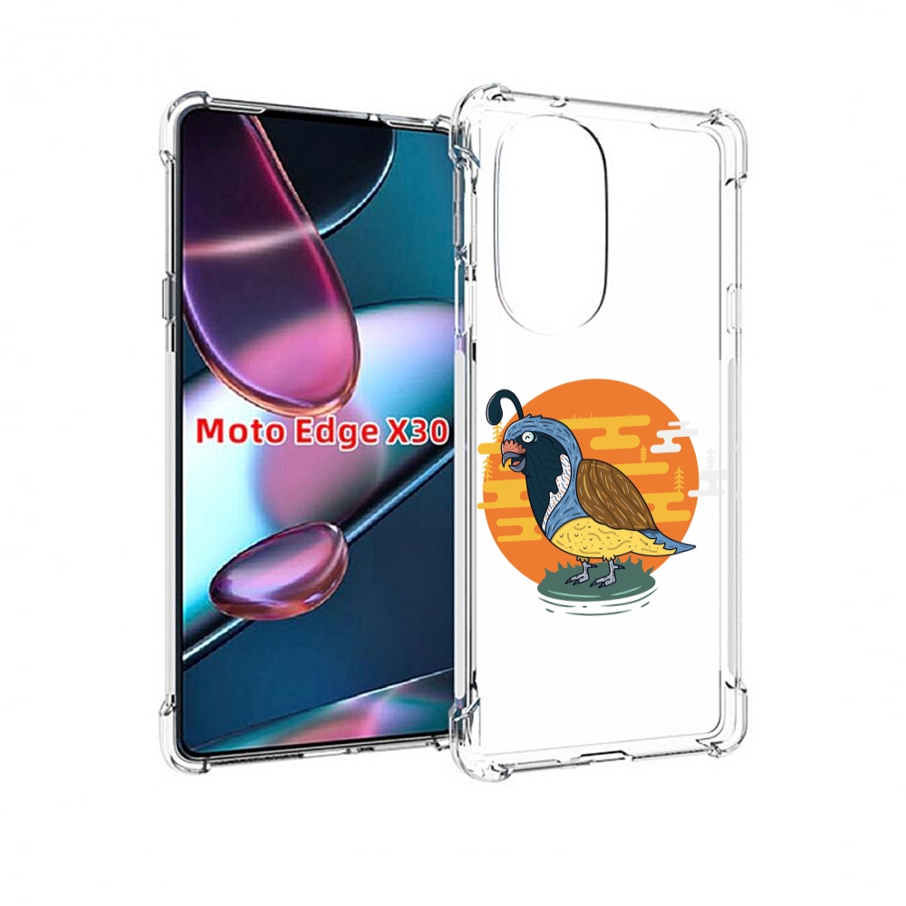 

Чехол MyPads попугай-на-острове для Motorola Moto Edge X30, Прозрачный, Tocco