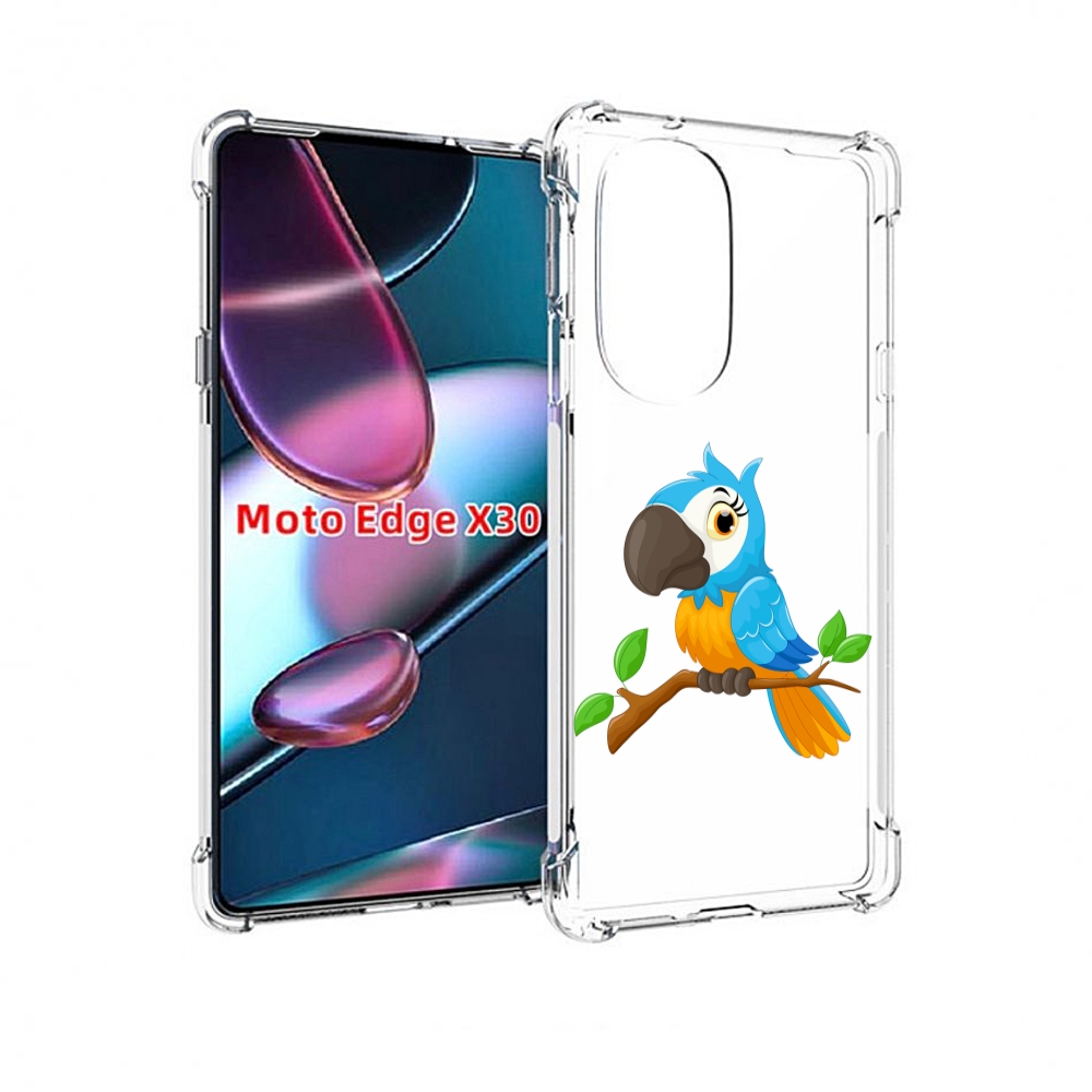 

Чехол MyPads попугайчик детский для Motorola Moto Edge X30, Прозрачный, Tocco