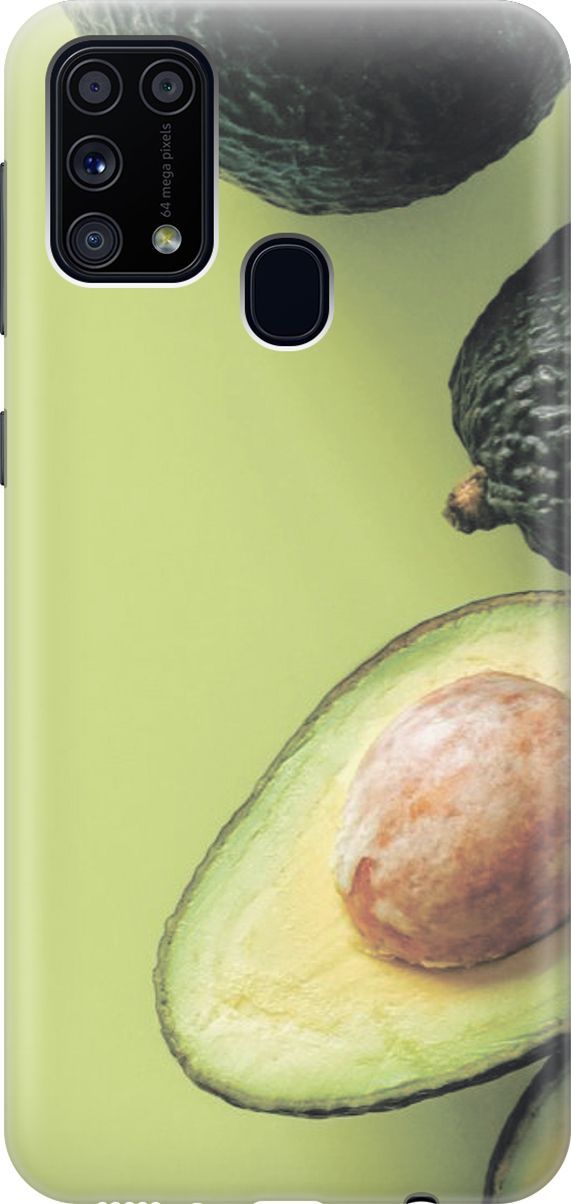 

Силиконовый чехол на Samsung Galaxy M31 с принтом "Половинка авокадо", Коричневый;черный, 7359