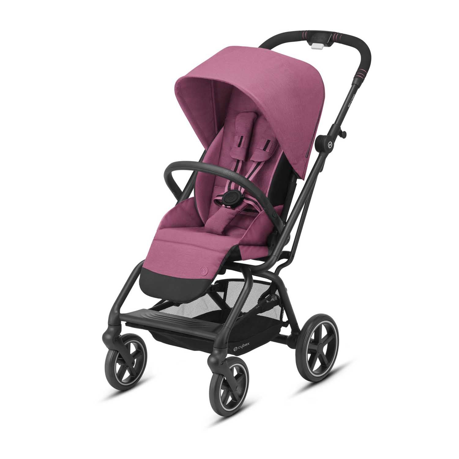 

Коляска прогулочная Cybex Eezy S Twist+ 2 BLK Magnolia Pink с бампером, Eezy S Twist+