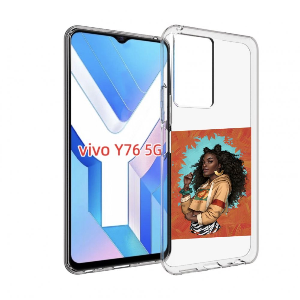 

Чехол MyPads темная-девушка женский для Vivo Y76 5G, Прозрачный, Tocco