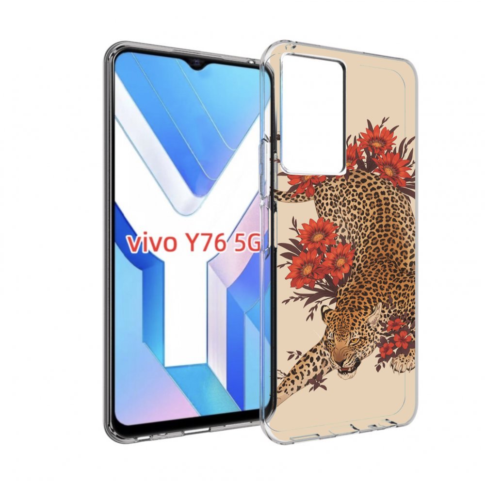 

Чехол MyPads тигр-из-цветов для Vivo Y76 5G, Прозрачный, Tocco