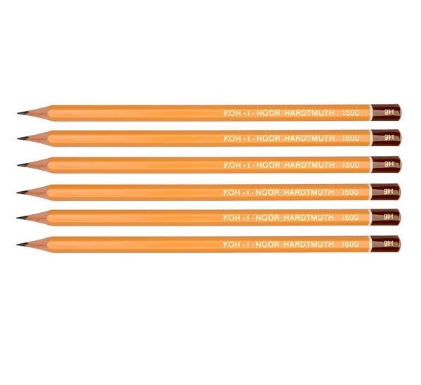 

Карандаш чернографитный Koh-I-Noor 1500 9H, заточенный 150009H01170 6 штук