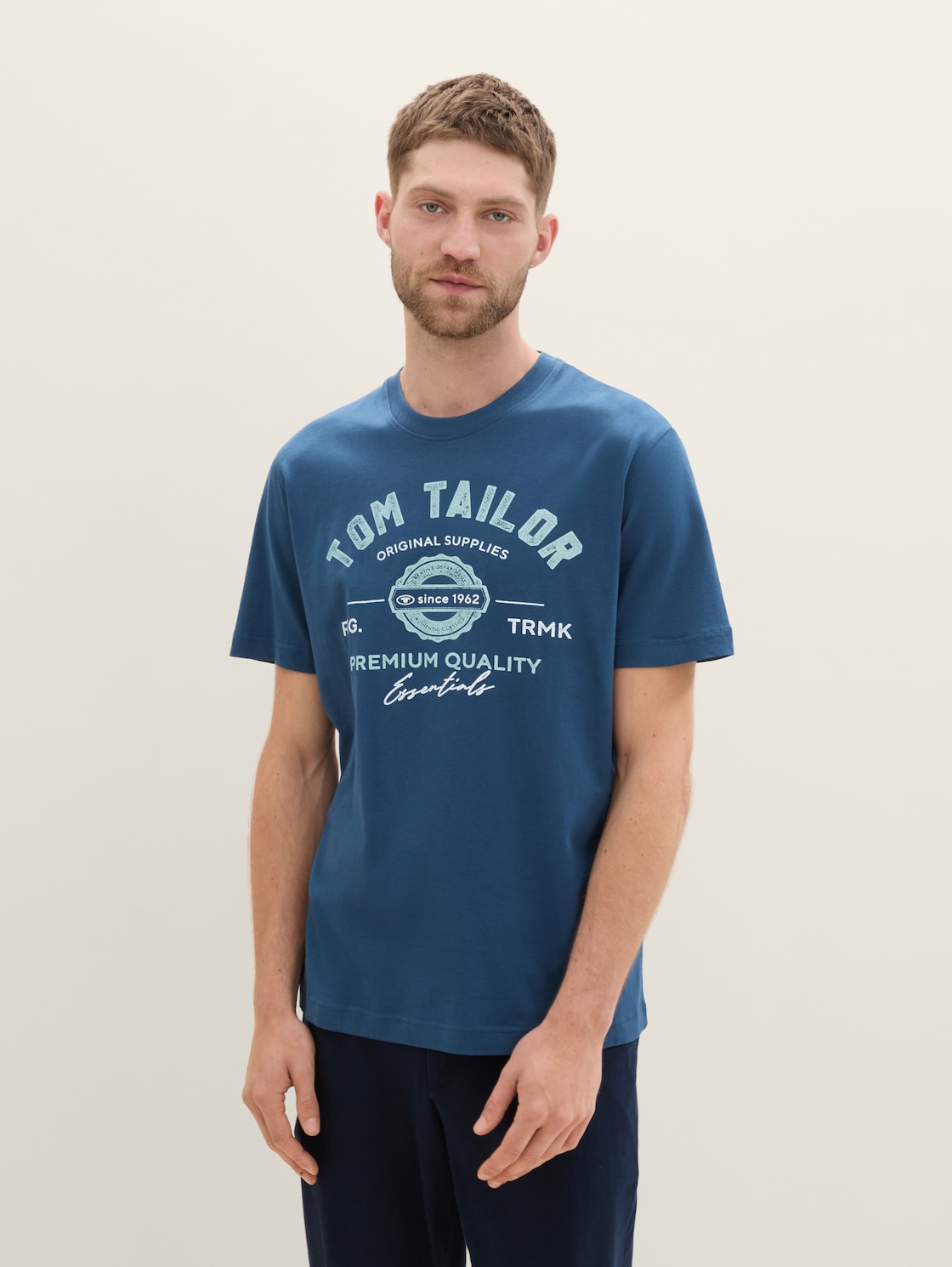 Футболка мужская TOM TAILOR 1037735 синяя 2XL