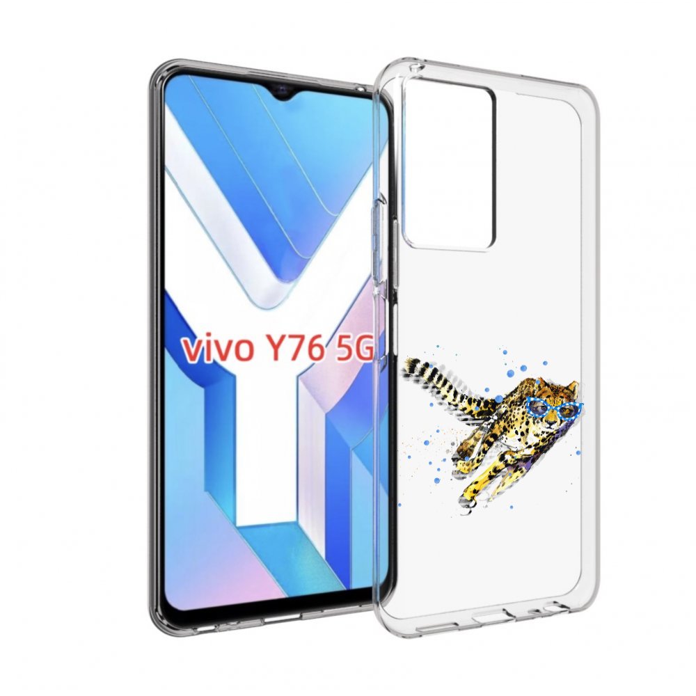 

Чехол MyPads гепард в очках для Vivo Y76 5G, Прозрачный, Tocco
