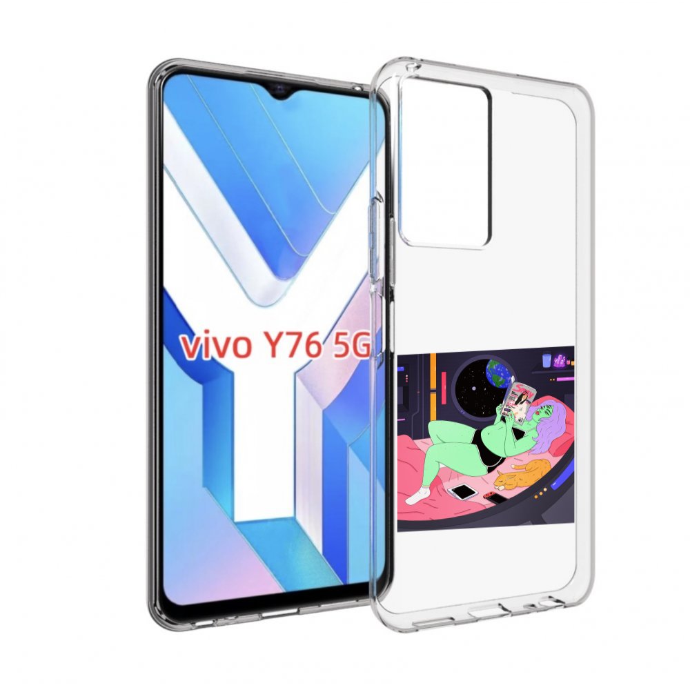 

Чехол MyPads трехглазая девушка зеленая для Vivo Y76 5G, Прозрачный, Tocco