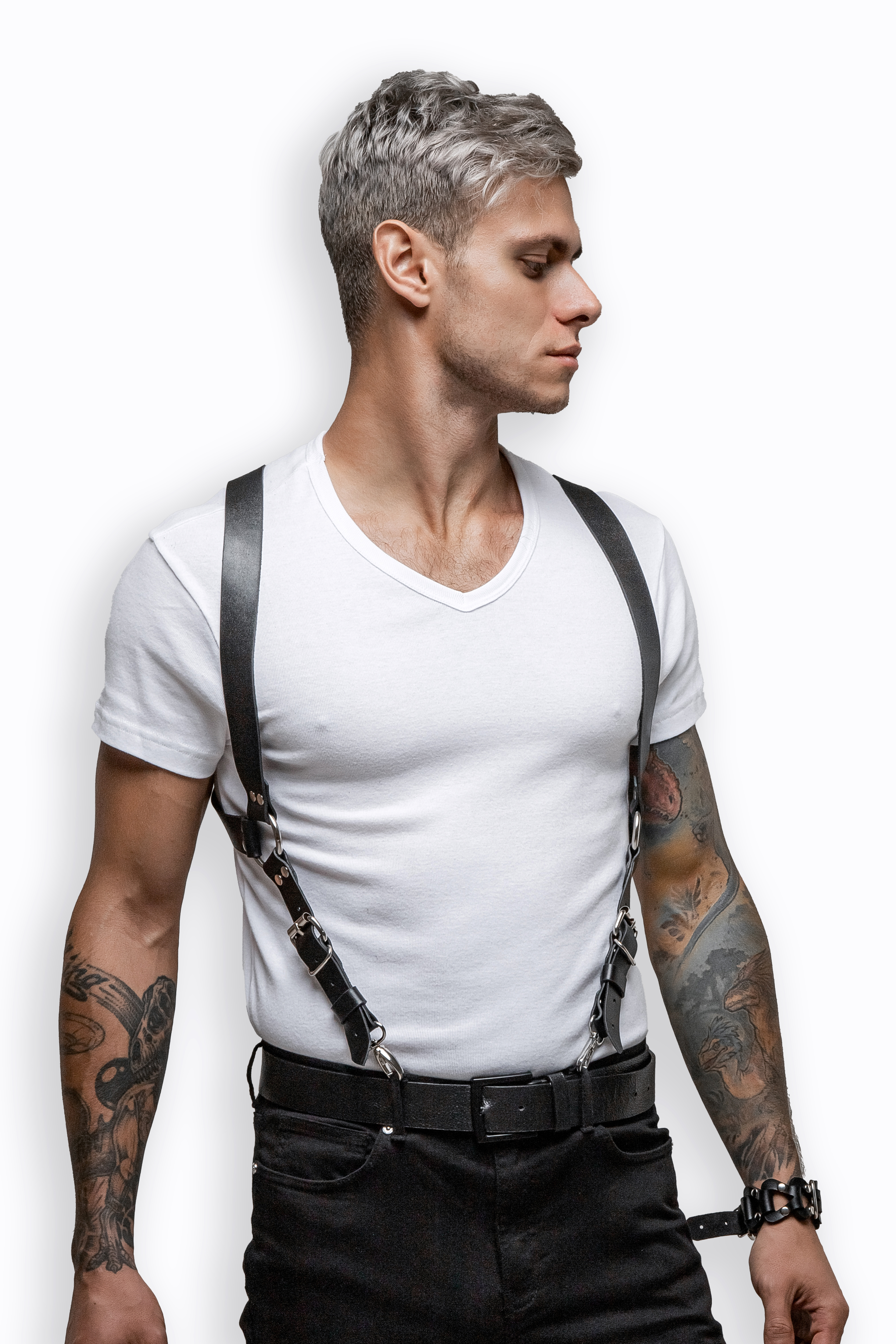 

Портупея мужская ПодКожей TOR men's Style из натуральной кожи р, Черный, DBS - 004-k