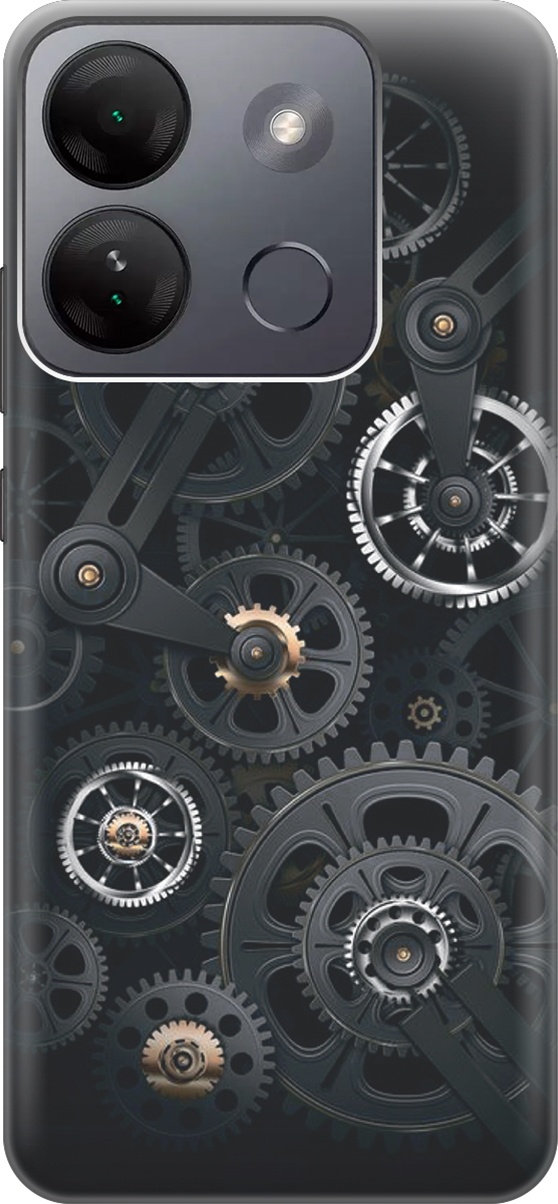 

Силиконовый чехол на Infinix Smart 7 HD, Белый;серый, 159426