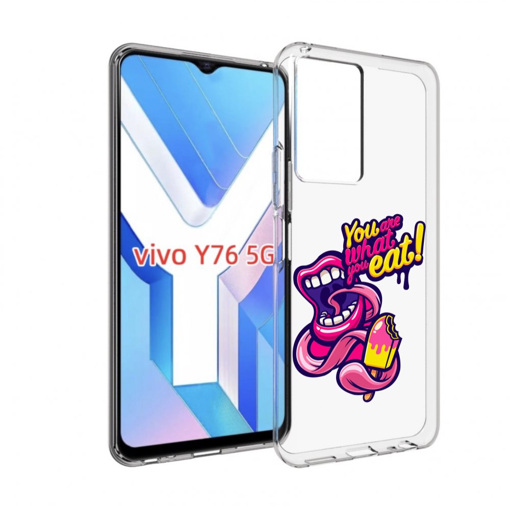

Чехол MyPads ты-то-что-ты-ешь для Vivo Y76 5G, Прозрачный, Tocco