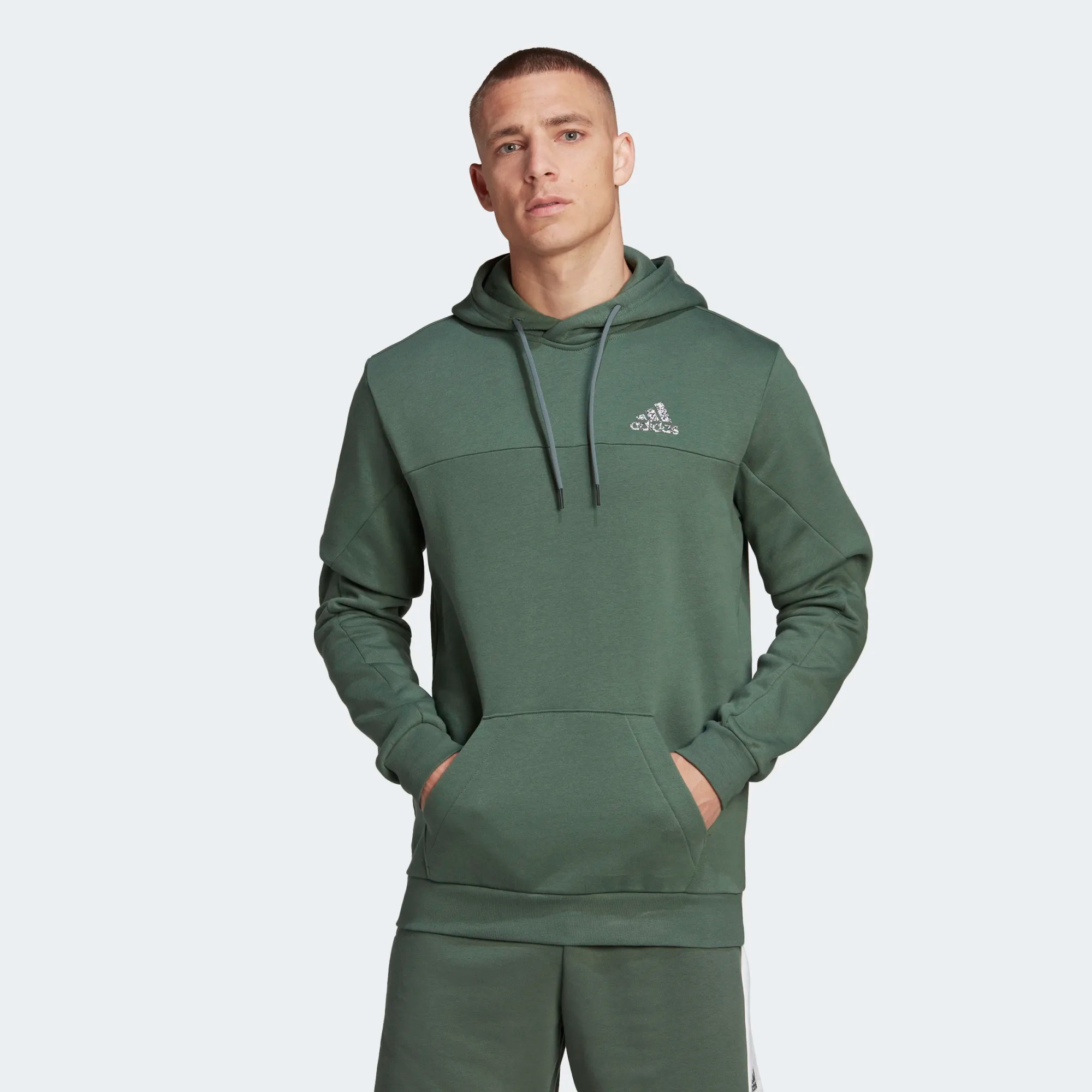 Худи мужское Adidas Stadium Fleece Badge Of Sport Hoodie зеленое S