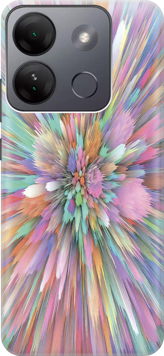 

Силиконовый чехол на Infinix Smart 7 HD, Голубой;розовый, 159428