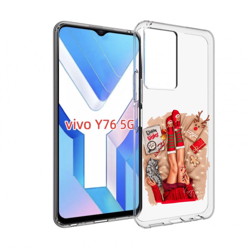 

Чехол MyPads уютный-арт женский для Vivo Y76 5G, Прозрачный, Tocco