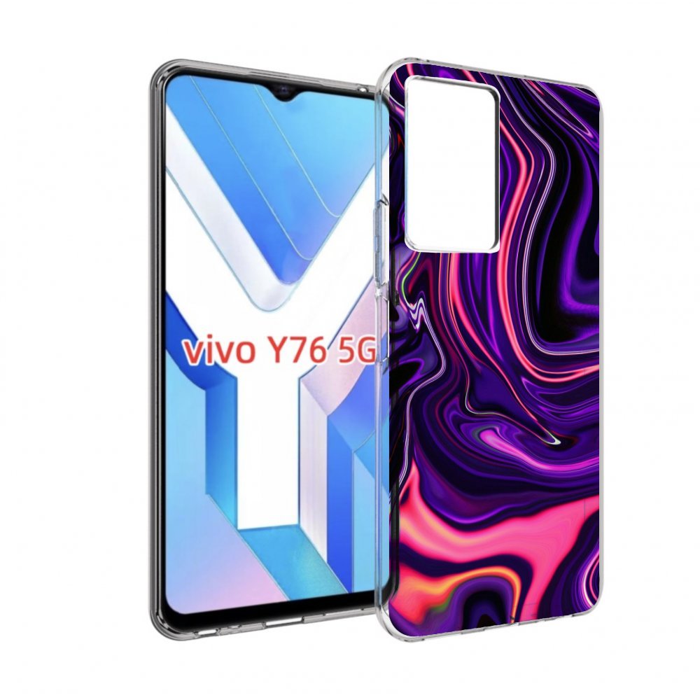 

Чехол MyPads фиолетовые краски для Vivo Y76 5G, Прозрачный, Tocco